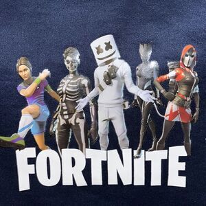 Fortnite hoodie hooded camouflage & blue jacket w/ fleece lining- youth 3XL